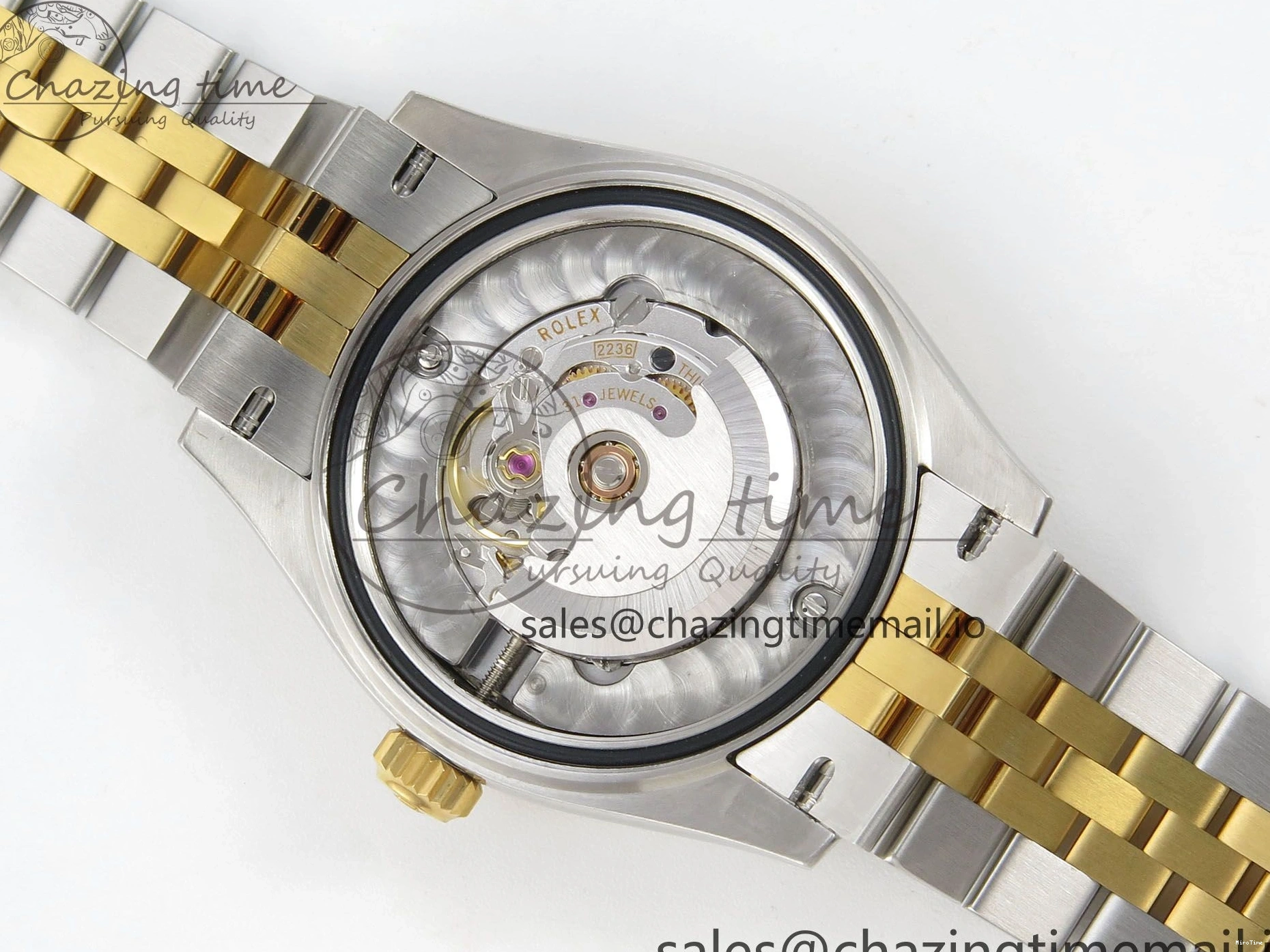 MiroTime 0207 Effortless DateJust 31 278383RBR THBF 1:1 Best Edition 904L Steel Brown Diamonds Dial Diamonds Bezel on SS YG Jubilee Bracelet HZ Cal. 10